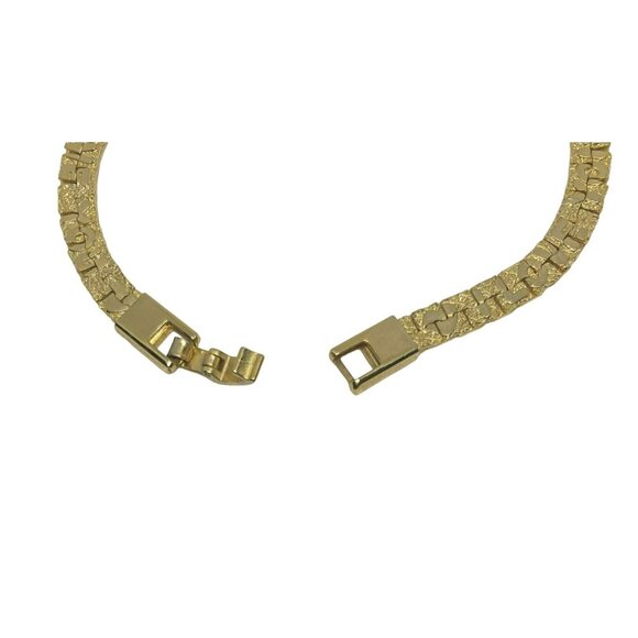 Gold-Tone Textured Necklace & Bracelet "I Love You" Set Valentine, Love Jewelry - Picture 3 of 3